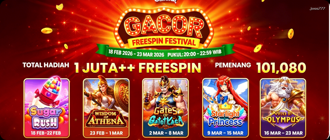 Login joss777 Sekarang Bonus Melimpah